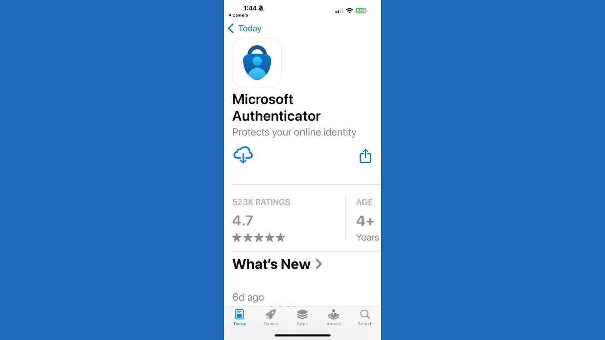 Aplicativo do Microsoft Authenticator na loja de aplicativos no iPhone (Kurt "Cyberguy" Knutsson)  