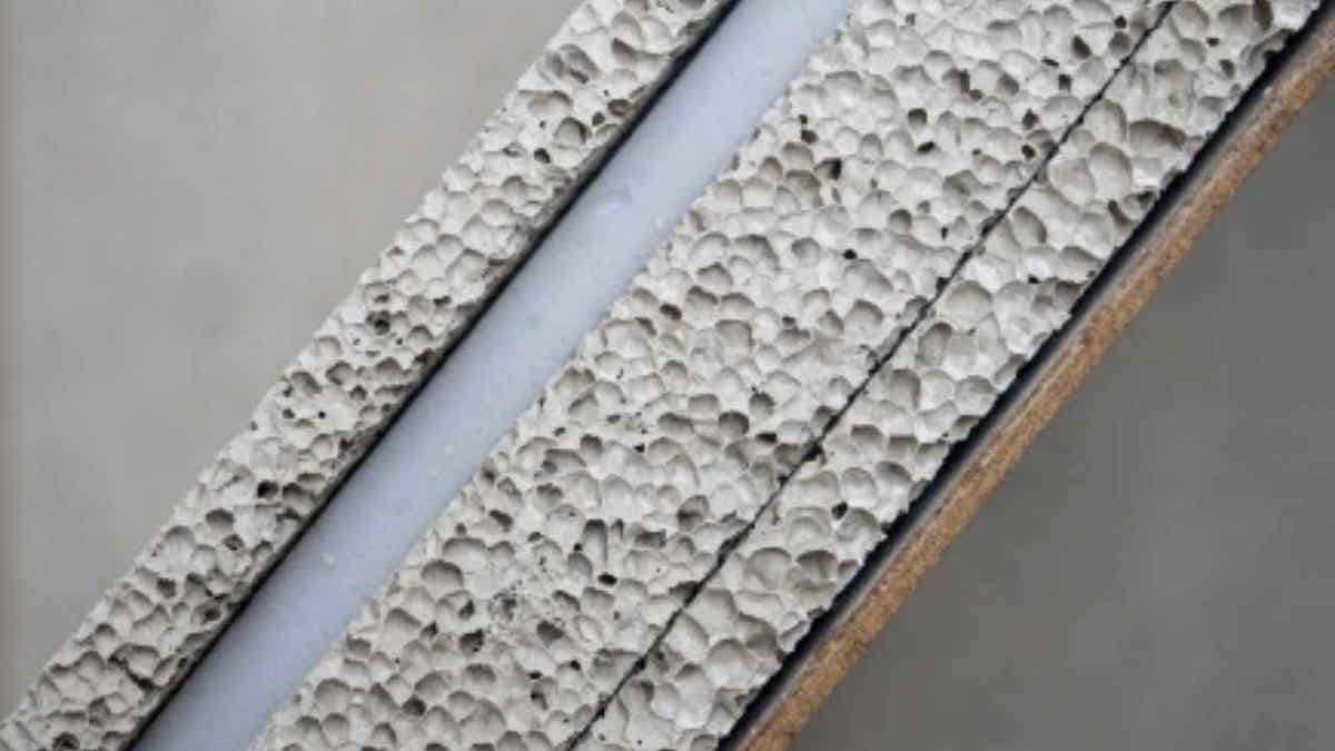 Several porous layers for the new type of sound absorber with varying thickness.