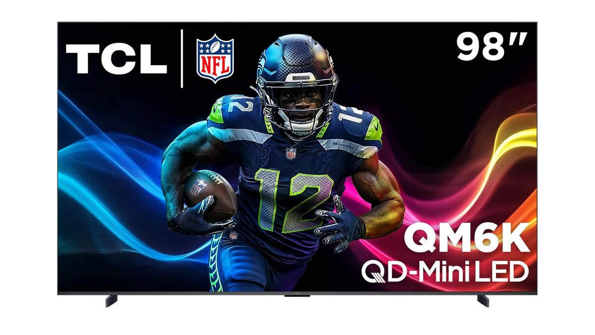 Go with a huge 98-inch TV for big game days. 