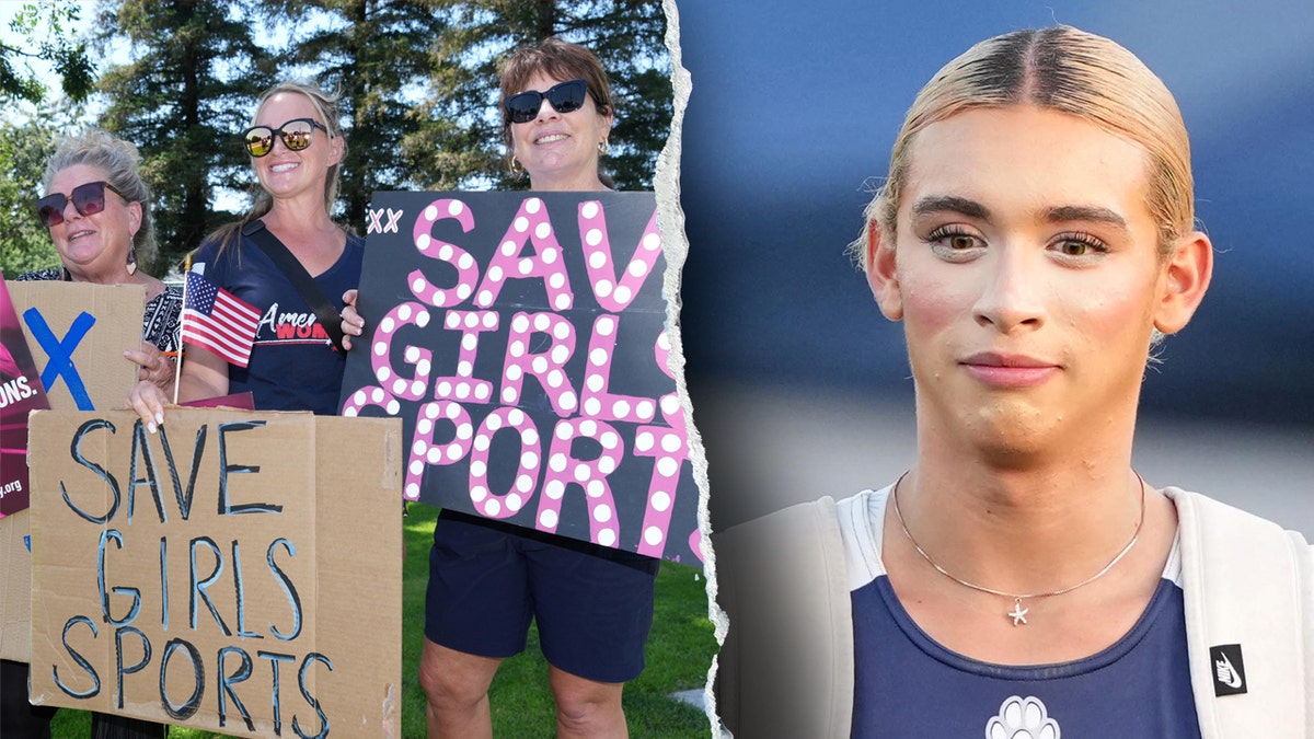 'Save Girls Sports' protestors and trans athlete AB Hernandez