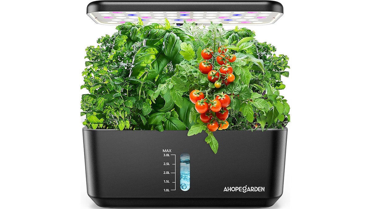 The LED grow light helps plants grow faster and healthier.