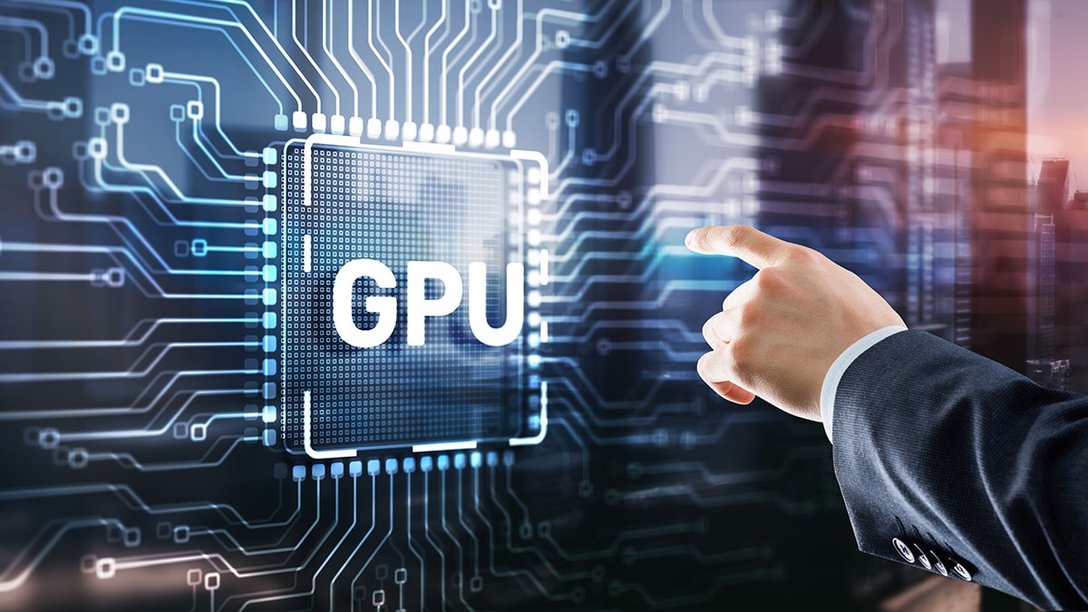Hand touches GPU graphic