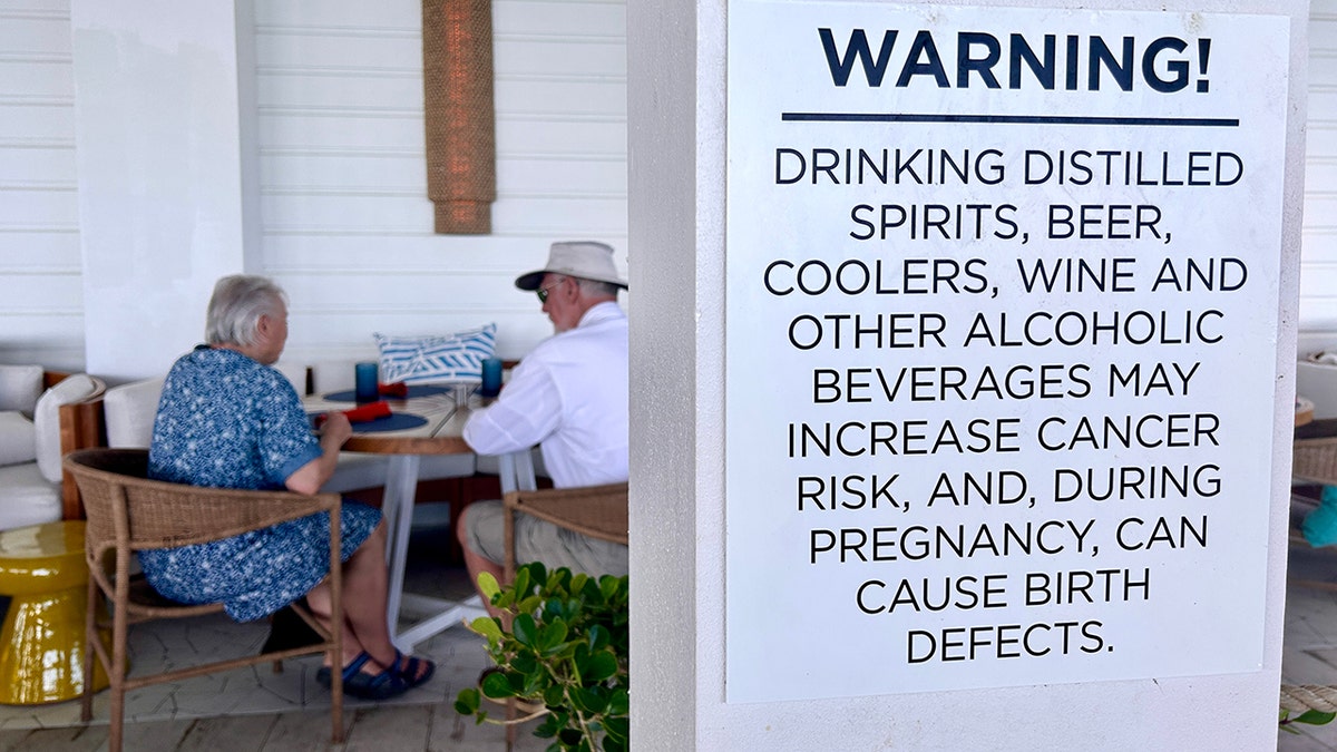 Alcohol warning consumption sign in St. Thomas