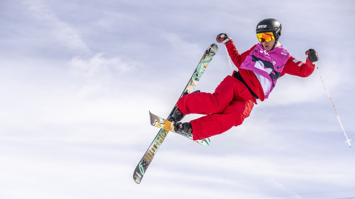 Alex Ferreira of Team United States wins the bronze medal during the FIS Snowboard, Freestyle and Freeski World Championships Day 14 on March 30, 2025 in Engadin, Switzerland.