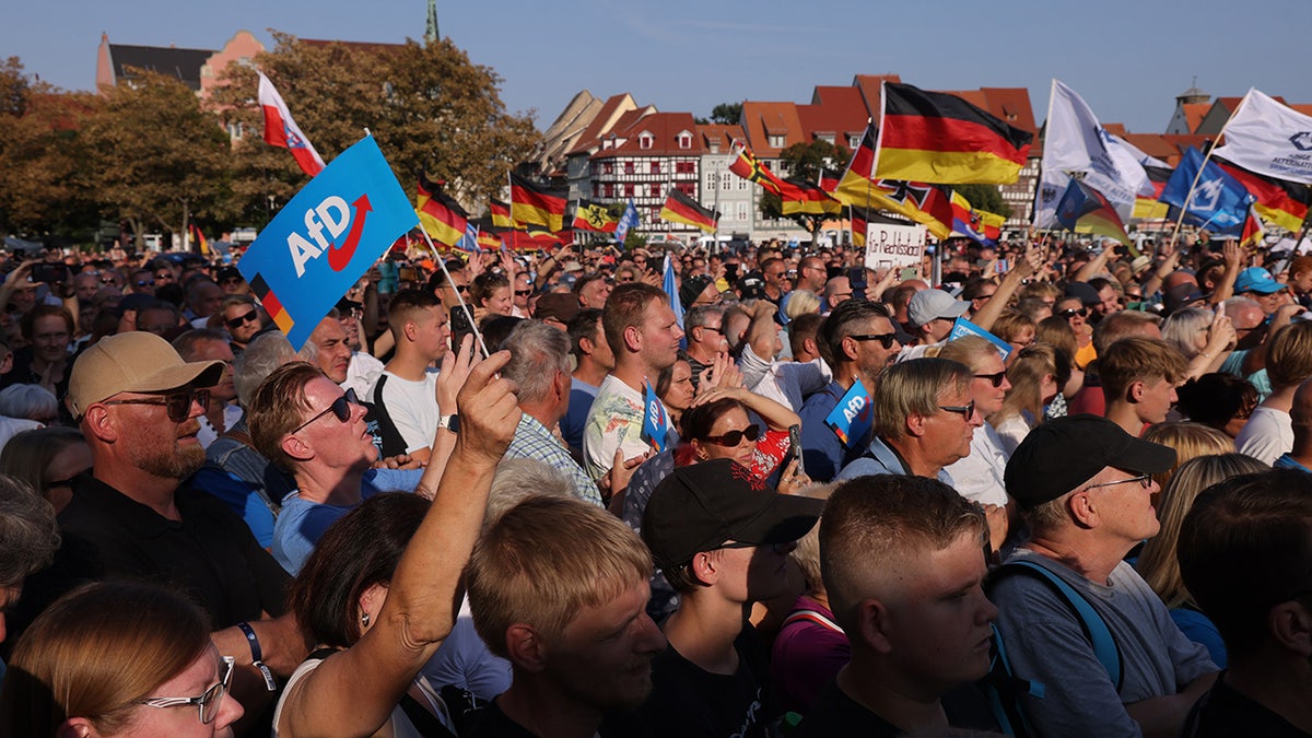Germany's AfD leads poll for first time, beats CDU with 26% support 1 Alternative for Germany rally
