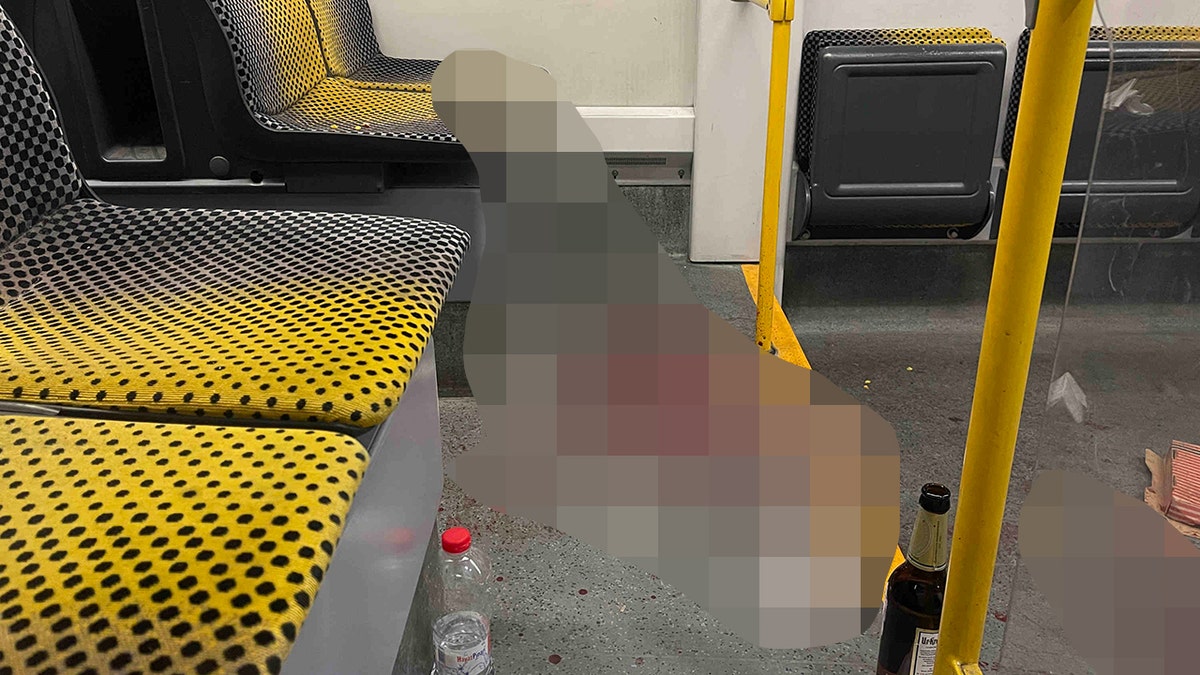 German tram where an American tourist stabbed him. 
