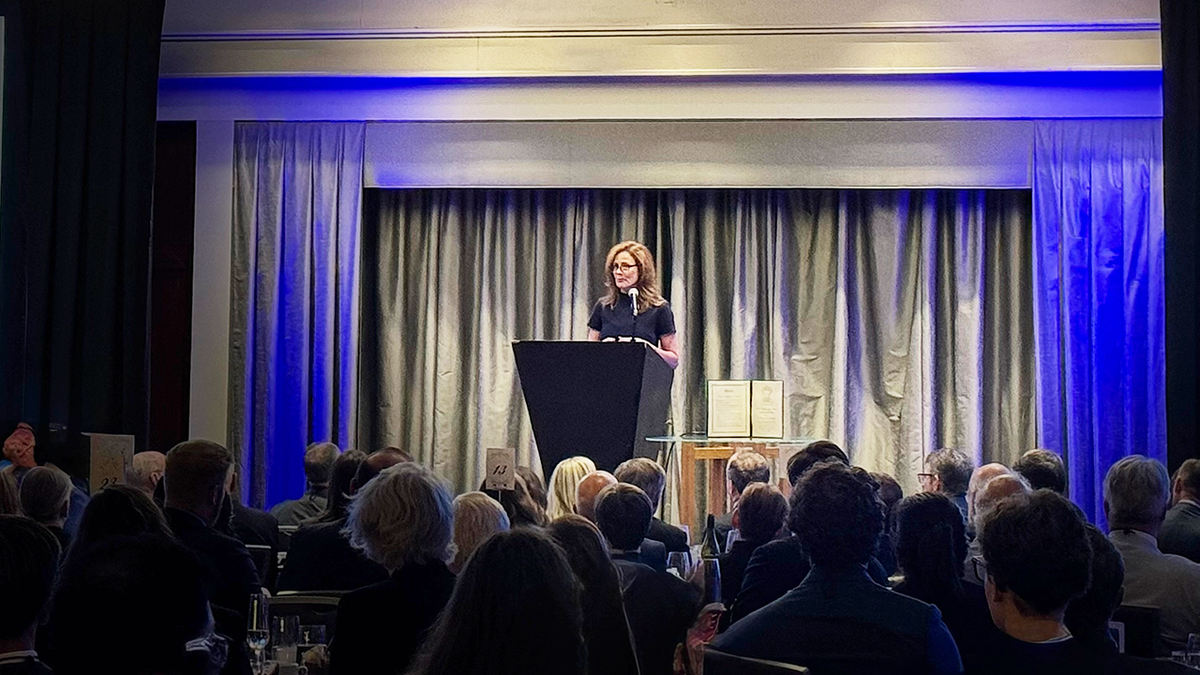 U.S. Supreme Court Justice Amy Coney Barrett delivers remarks at the 2025 Seventh Circuit Judicial Conference at the Swissotel Chicago on August 18, 2025. (Fox News Digital/Breanne Deppisch)