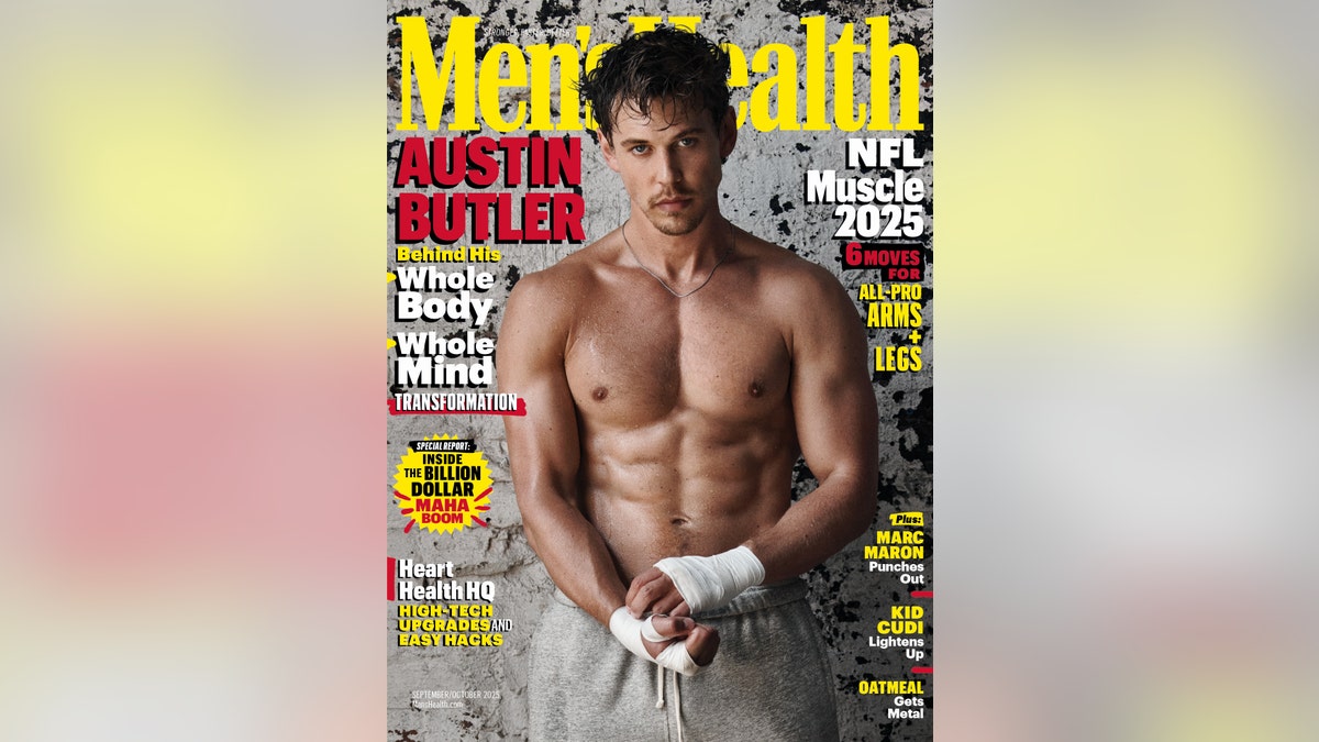 奧斯汀·巴特勒（Austin Butler）在男子健康的封面上