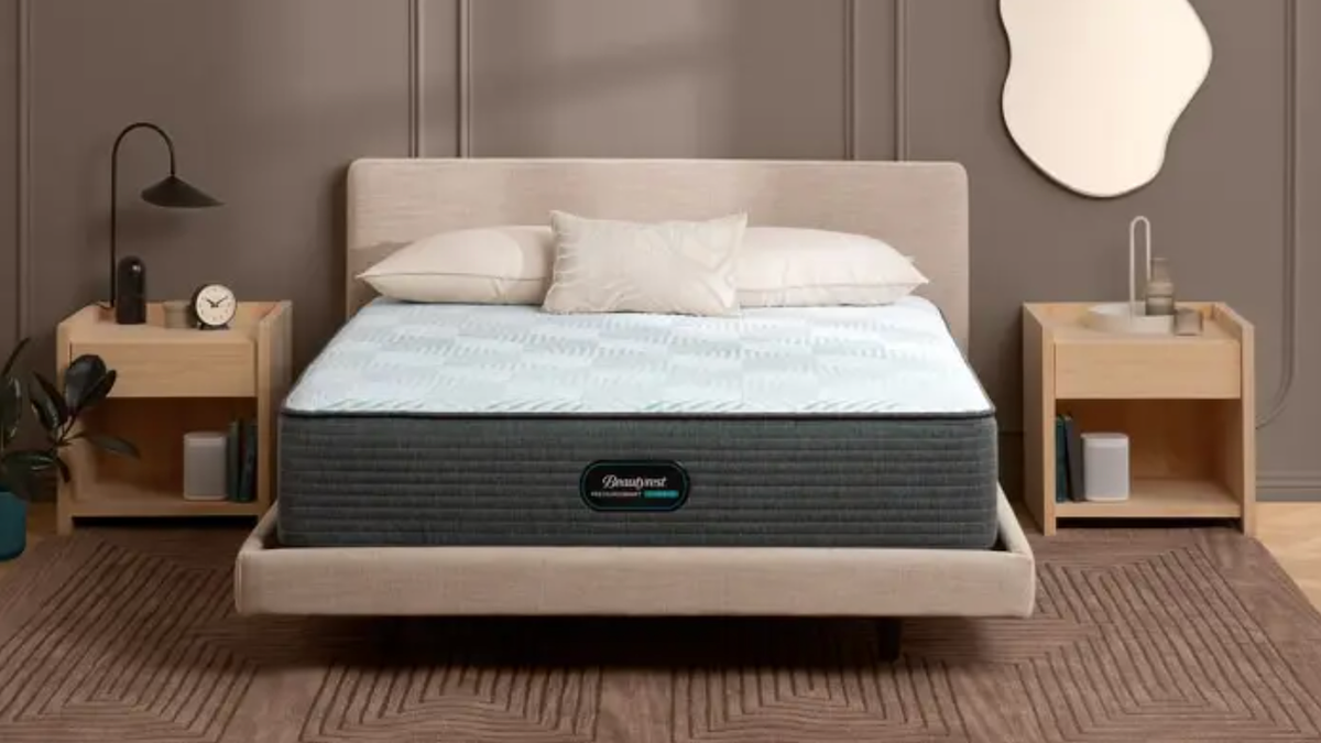 Multiple layers of memory foam and coils provide spinal support. 