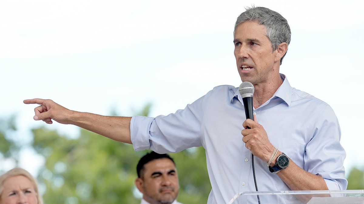 Beto O'Rourke speaking at a rally