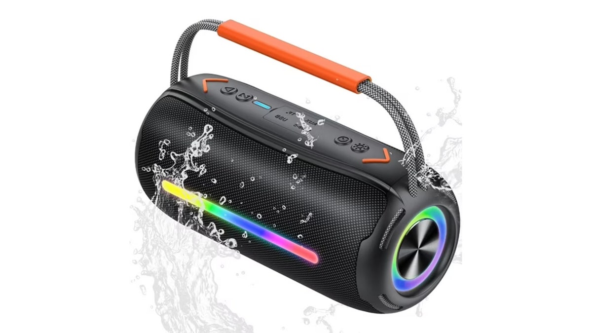 This powerful, waterproof speaker is perfect for parties.