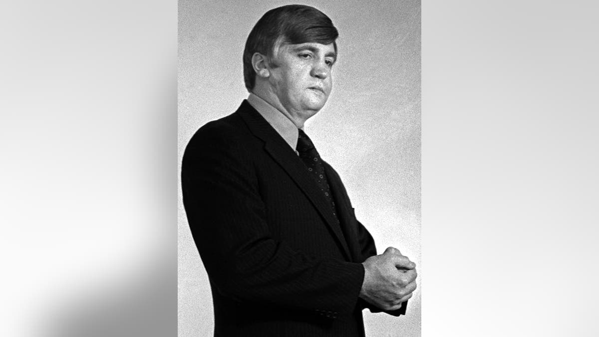 Black and white photo of late Sheriff Buford Pusser of Tennessee.