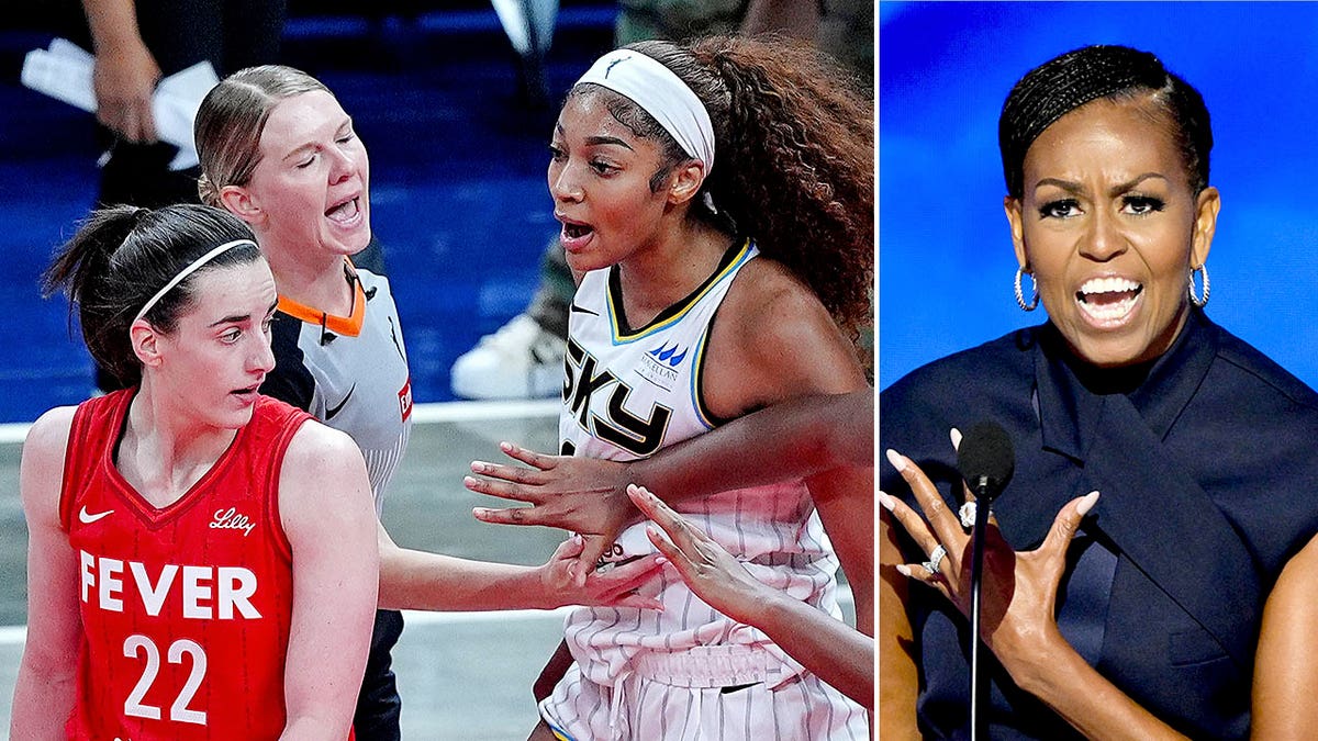 Caitlin Clark, Angel Reese, Michelle Obama