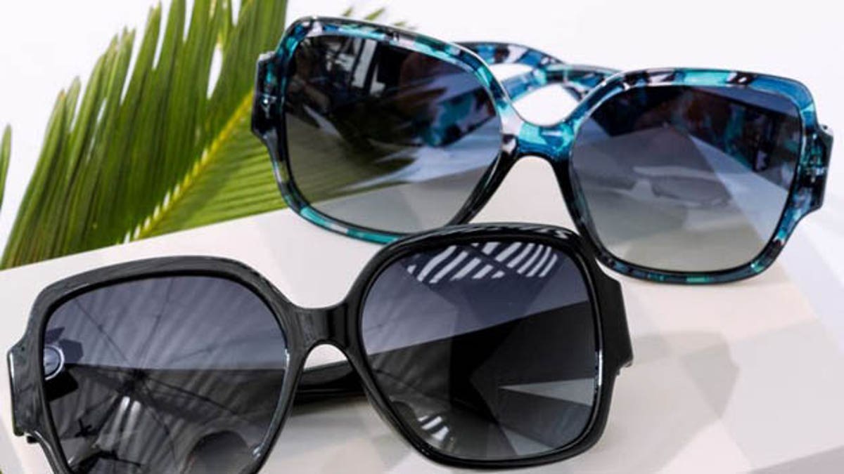 A pair of chunky sunglasses with blue light protection.?