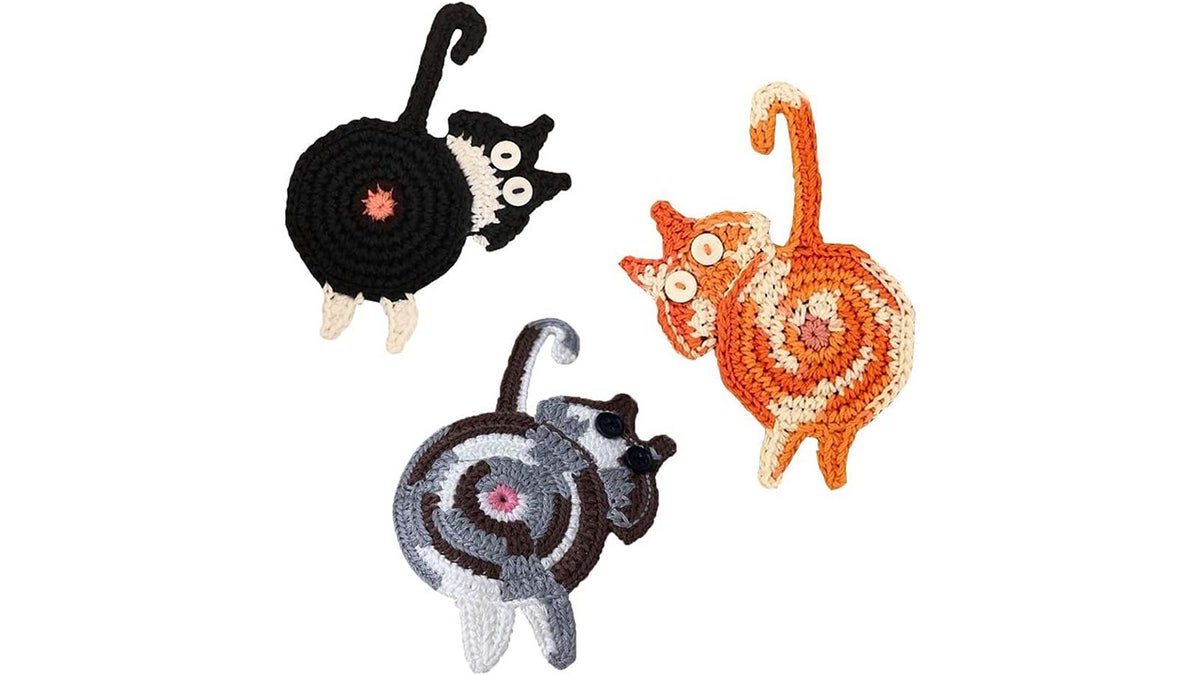 These cat coasters are sure to get a laugh.