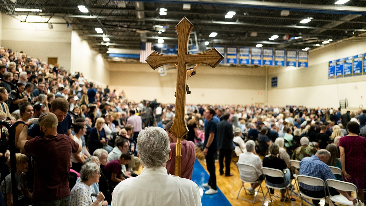A vigil at Annunciation Catholic School