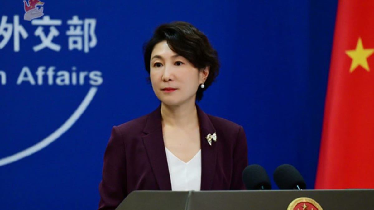 Mao Ning, the spokesperson for China's foreign ministry, speaking to reporters. 