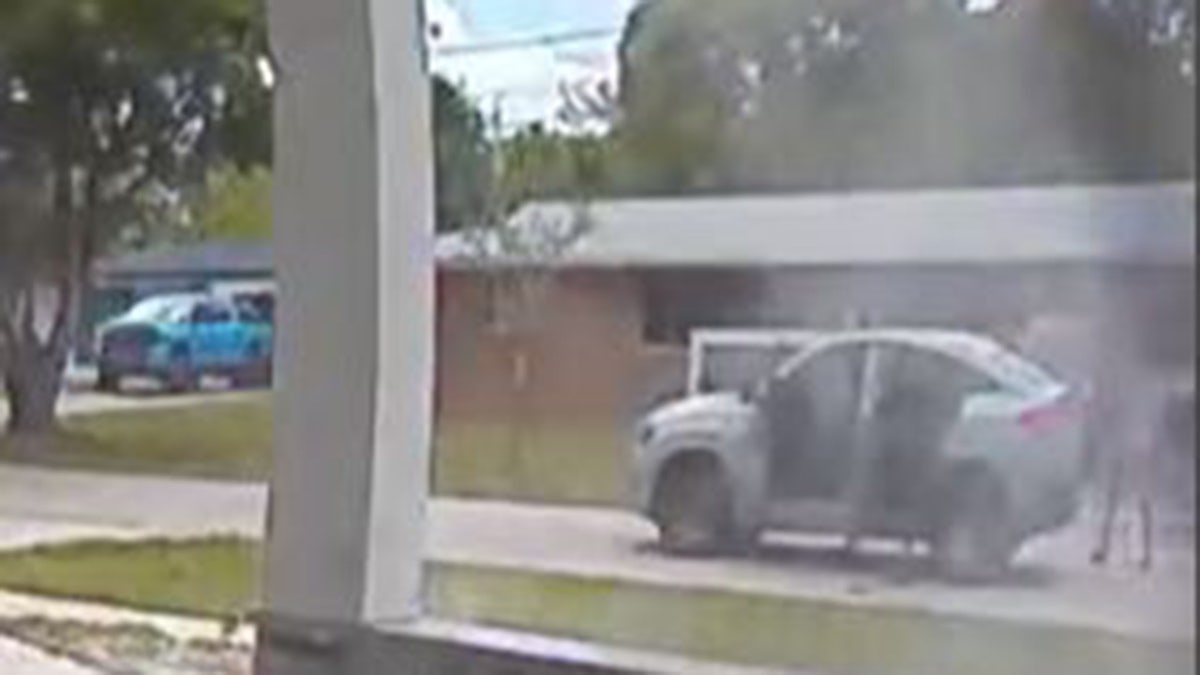 Closeup of suspect's car
