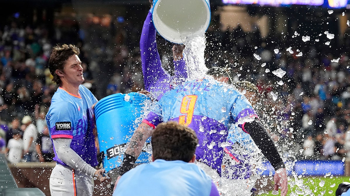 Brenton Doyle gets doused