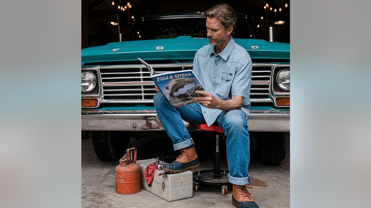 This shirt is rugged and comfortable.