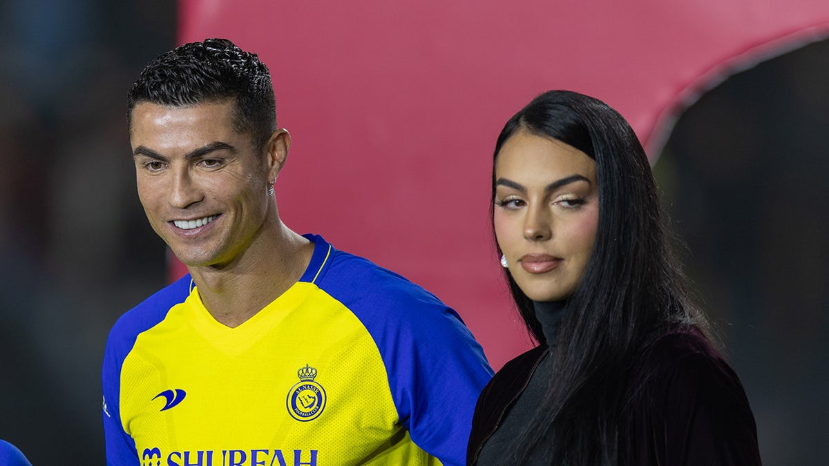 Cristiano Ronaldo and Georgina Rodriguez smile together