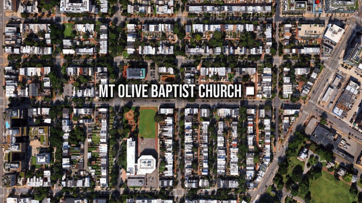 Map view of Mt. Olive Baptist Church in Washington, D.C.