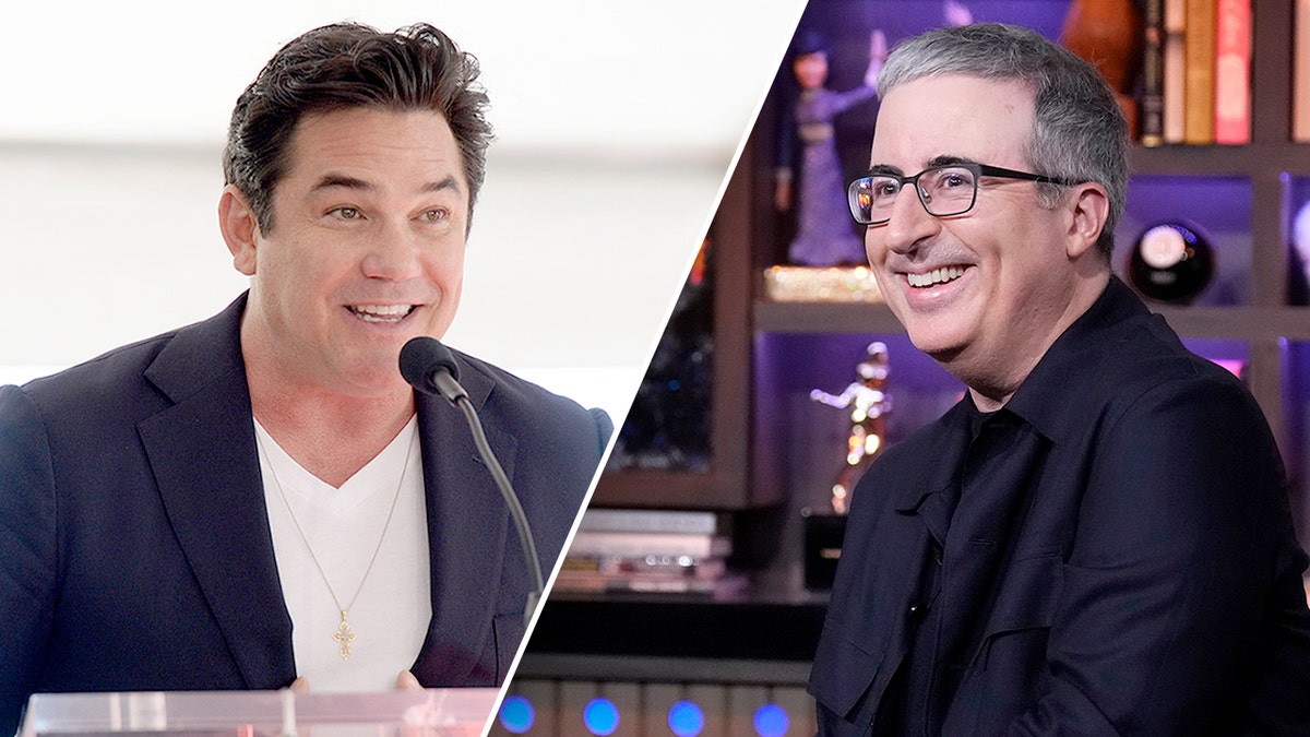 Dean Cain and John Oliver