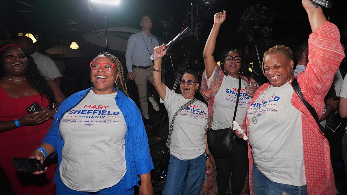Sheffield supporters on primary election night