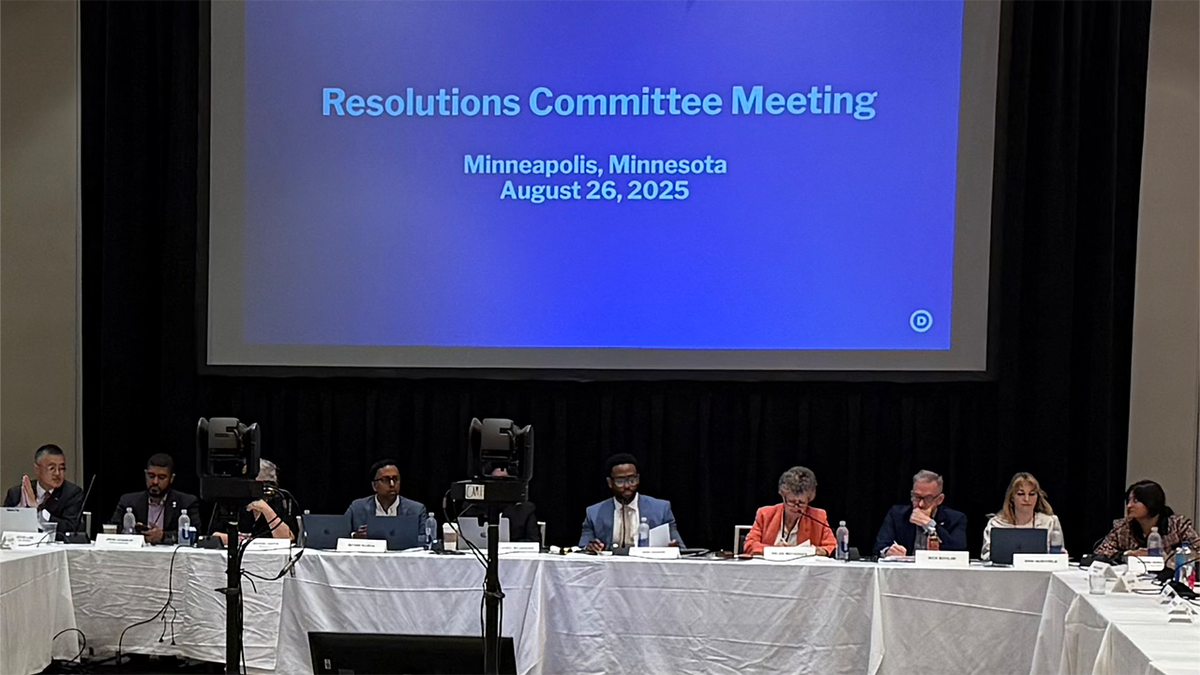 The DNC's Resolutions Committee meets at the party's summer meeting