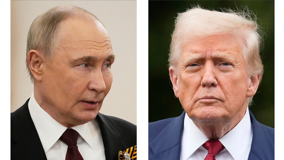 A split of Vladimir Putin and Donald Trump