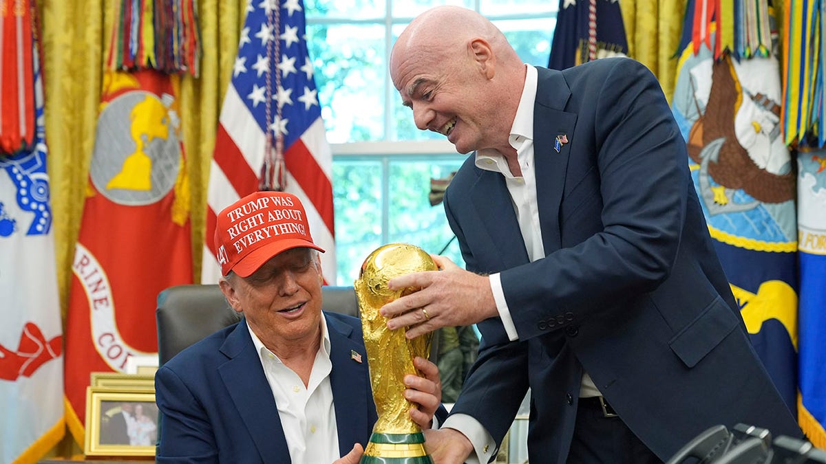 FIFA President Gianni Infantino with President Donald Trump