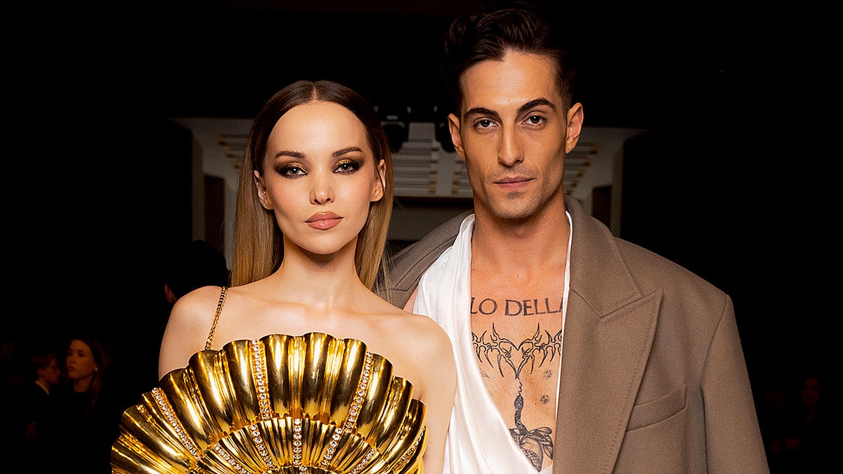 Dove Cameron and Damiano David at Balmain fashion show