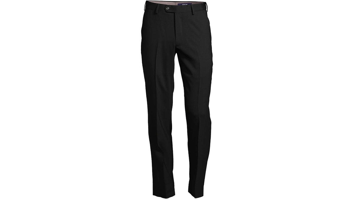 These wool trousers are machine-washable.