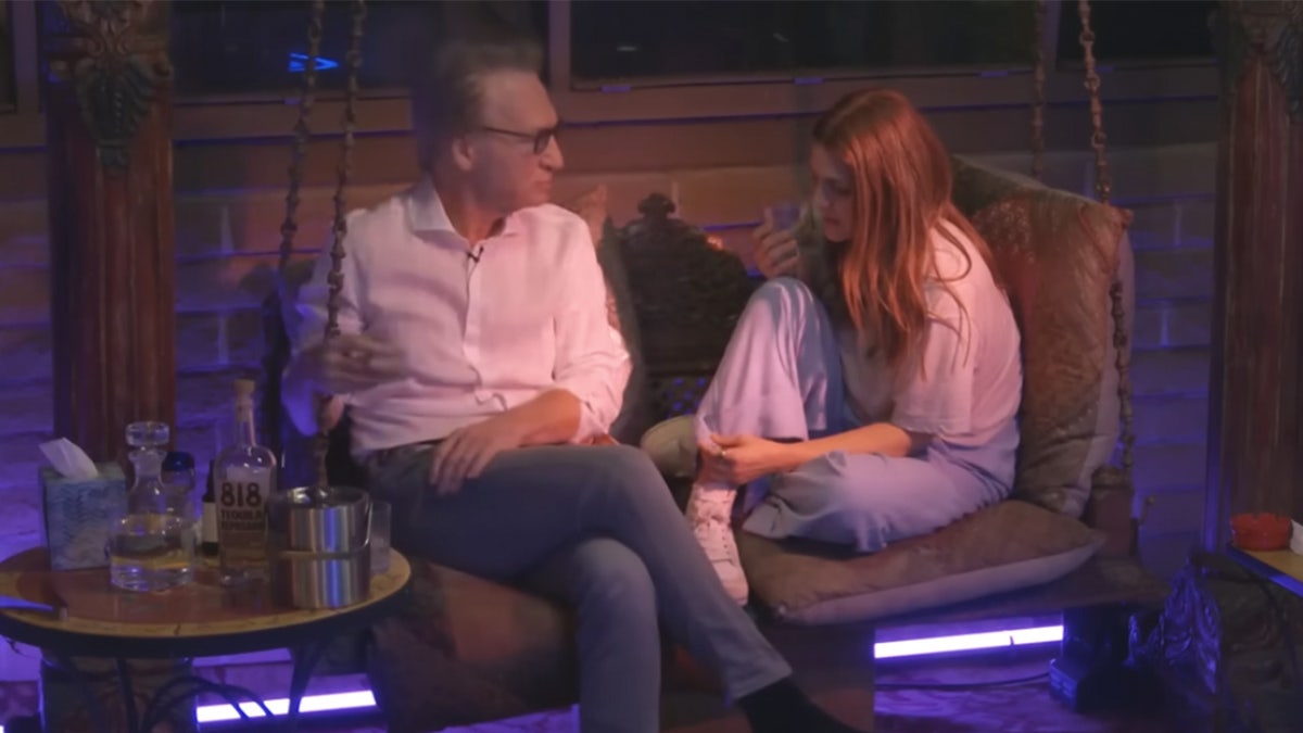 Bill Maher speaking to Drew Barrymore
