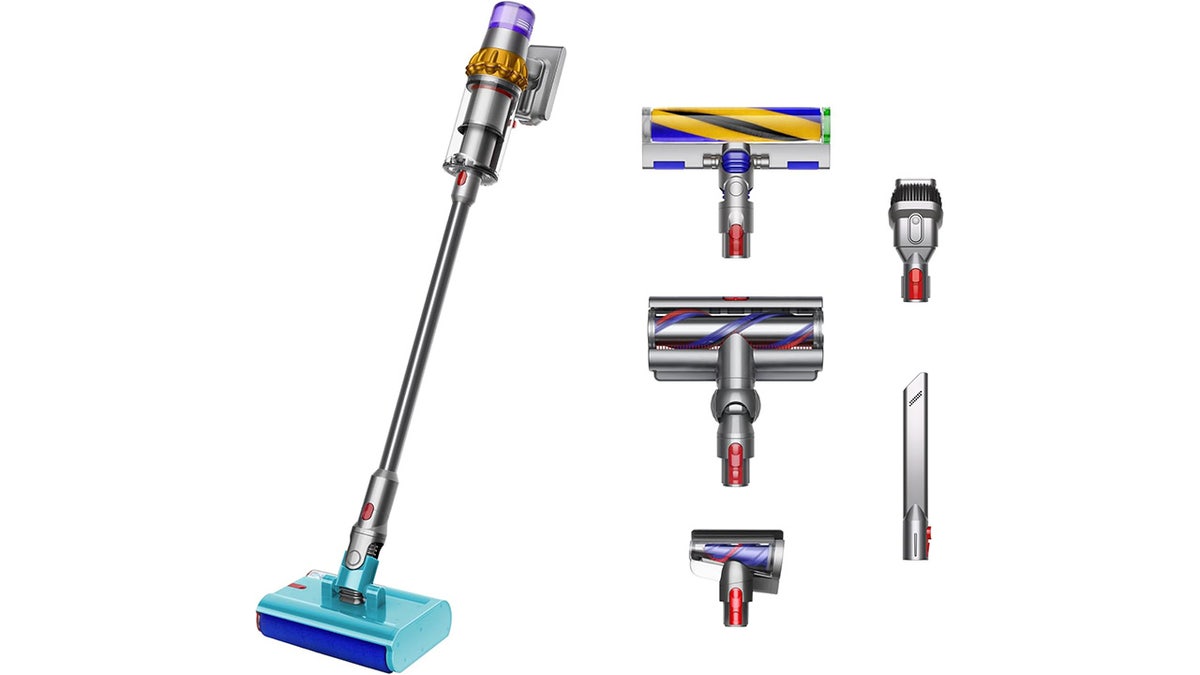 A vacuum and a mop all in one, lightweight machine. 