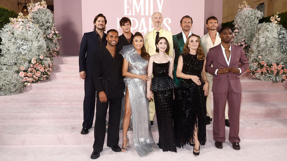 The cast of Emily in Paris at Netflix's season four premiere