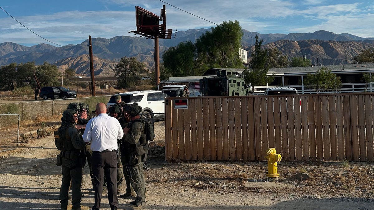 authorities outside the Haros home