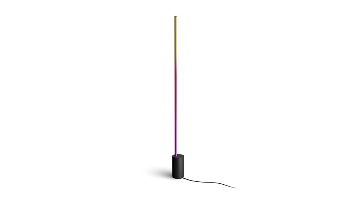 This ultra-thin lamp easily fits near your TV or in any corner of your home. 