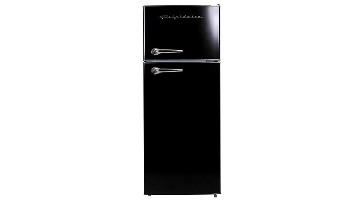 This retro-style fridge fits into most small spaces. 