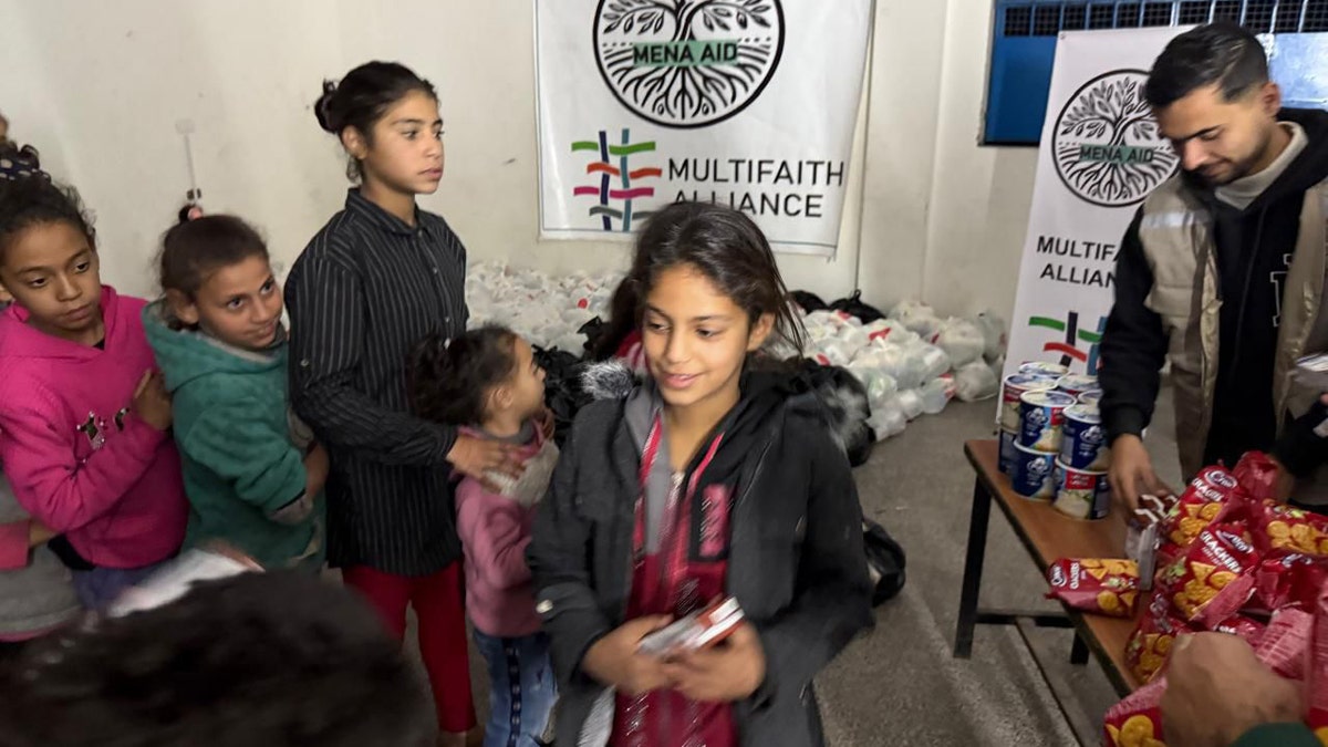 Distribution of aid in northern Gaza last week. 