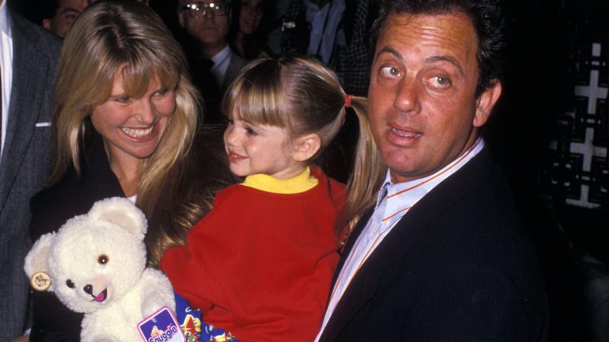 Christie Brinkley and Billy Joel pictured with young daughter Alexa Joel in 1988.