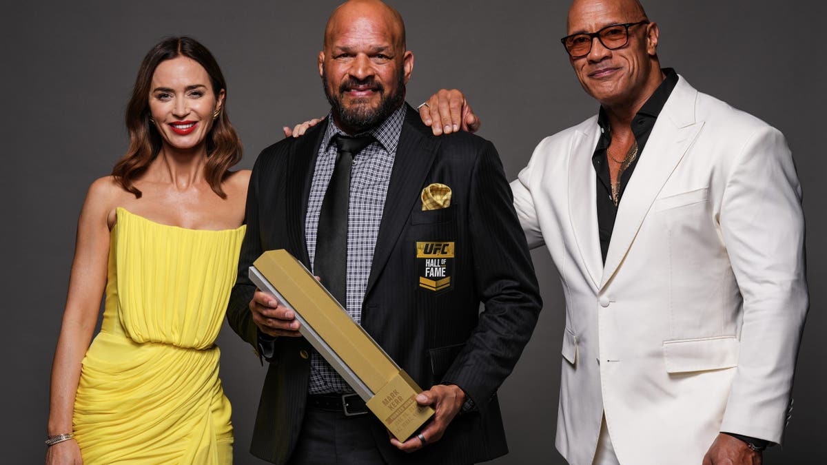 Emily Blunt, Dwayne Johnson and Mark Kerr