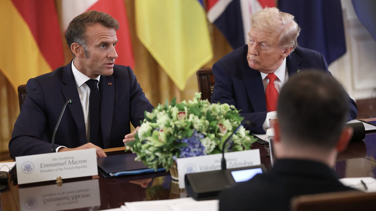 Donald Trump and French President Emmanuel Macron