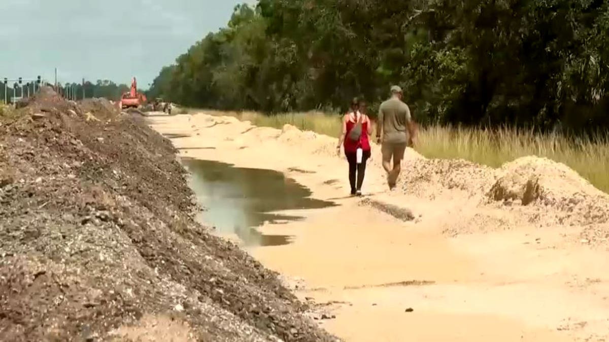Searchers looking for Giovanni Pelletier along side of roadway