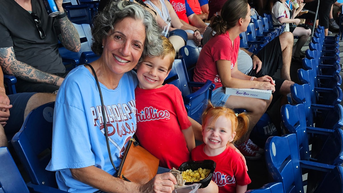 Pam Goldberger with grandchildren