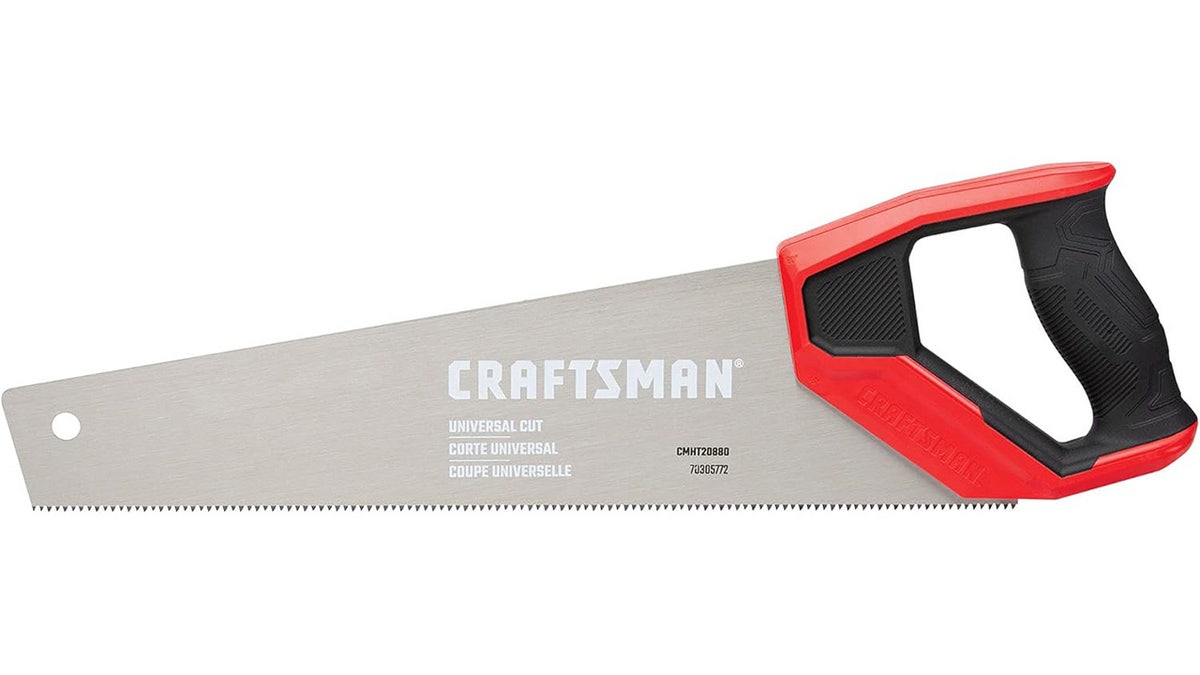 Don’t break out the power tools for every little project. A handsaw can help you quickly cut smaller pieces of wood. 