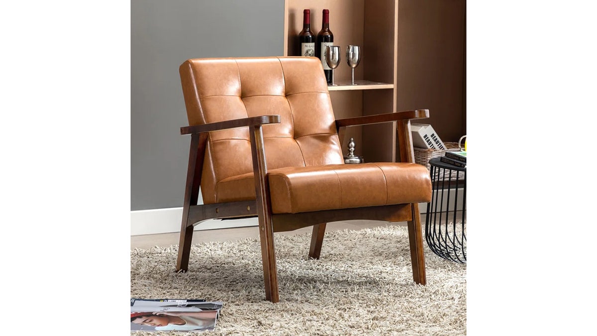This chair is an ideal accent piece for any small space. 