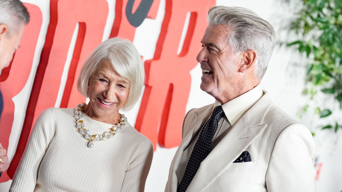 Helen Mirren and Pierce Brosnan at the premiere of 'The Thursday Murder Club'