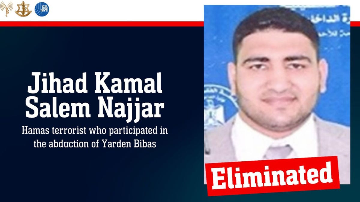 El terrorista Jihad Kamal Salem Najjar creía que en los ataques de octubre de .7 en Israel. 
