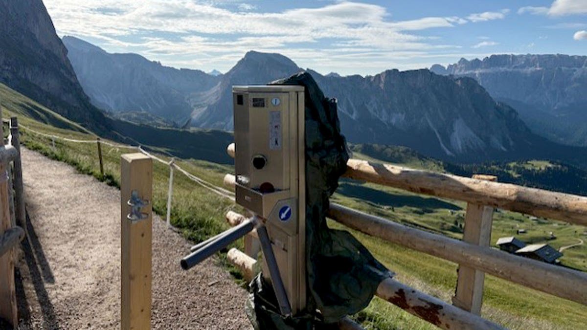 OVER TOURISM DOLOMITES ITALY TURNSTILES
